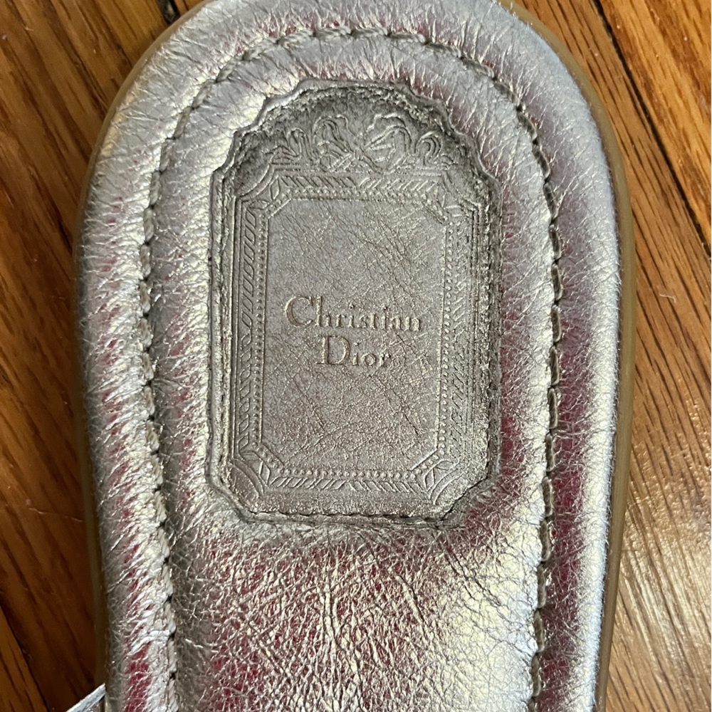 Christian Dior gold sandals. Size 9. - Picture 3 of 5